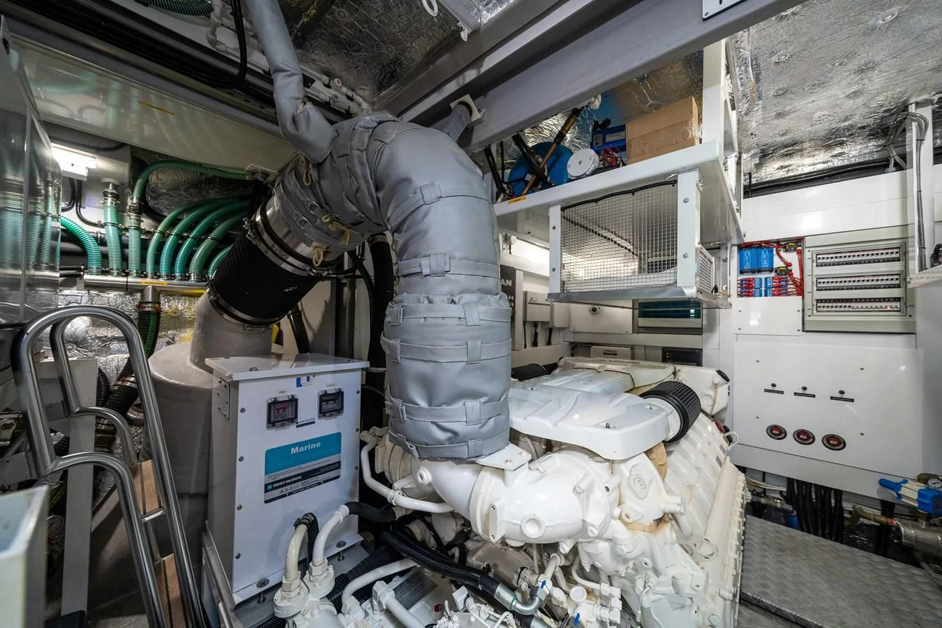 a person in a factory aboard 76 YACHT Yacht for Sale