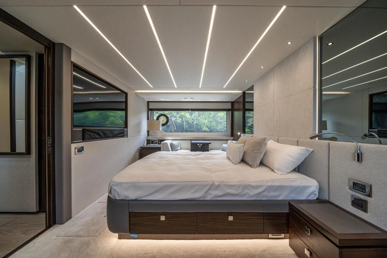 a bed in a room aboard 76 YACHT Yacht for Sale