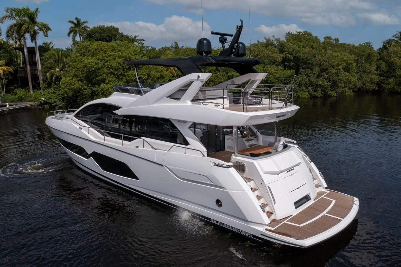 a white yacht on the water aboard 76 YACHT Yacht for Sale