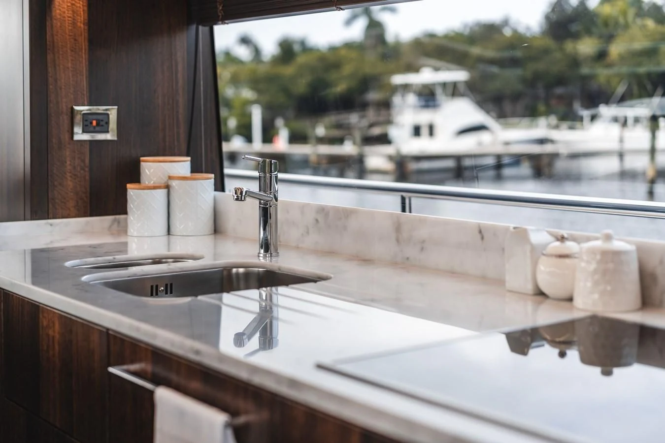 a sink with a faucet aboard 76 YACHT Yacht for Sale