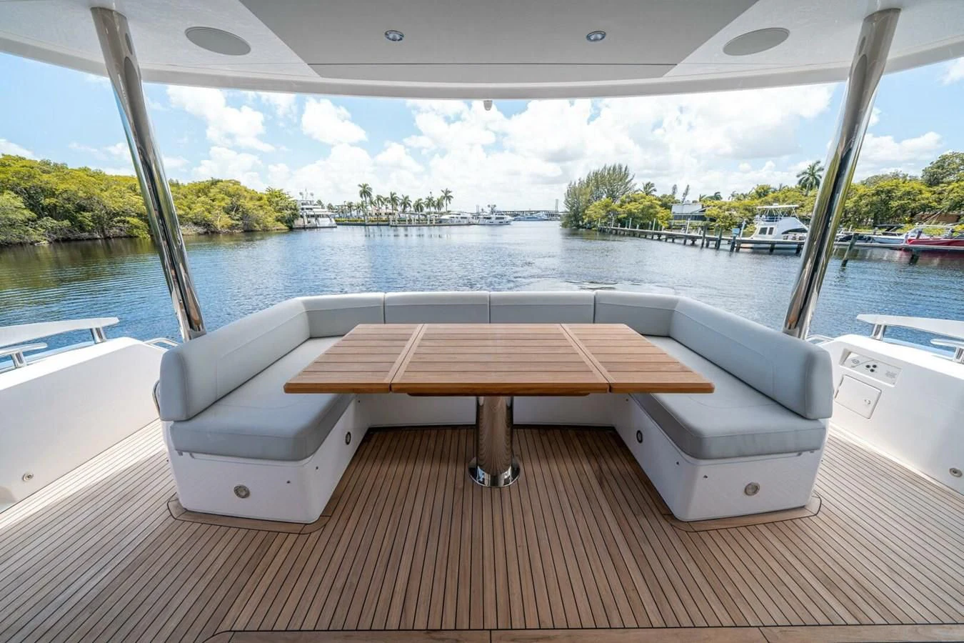 a table on a boat aboard 76 YACHT Yacht for Sale
