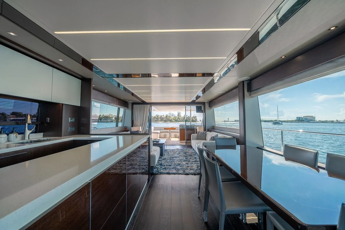 inside of a train aboard 76 YACHT Yacht for Sale