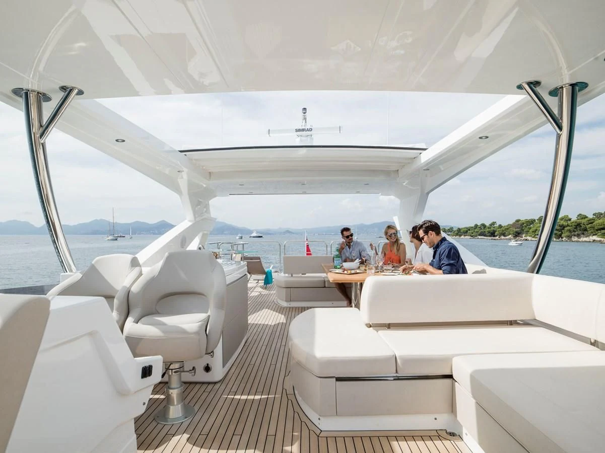 a boat with a group of people on it aboard 76 YACHT Yacht for Sale