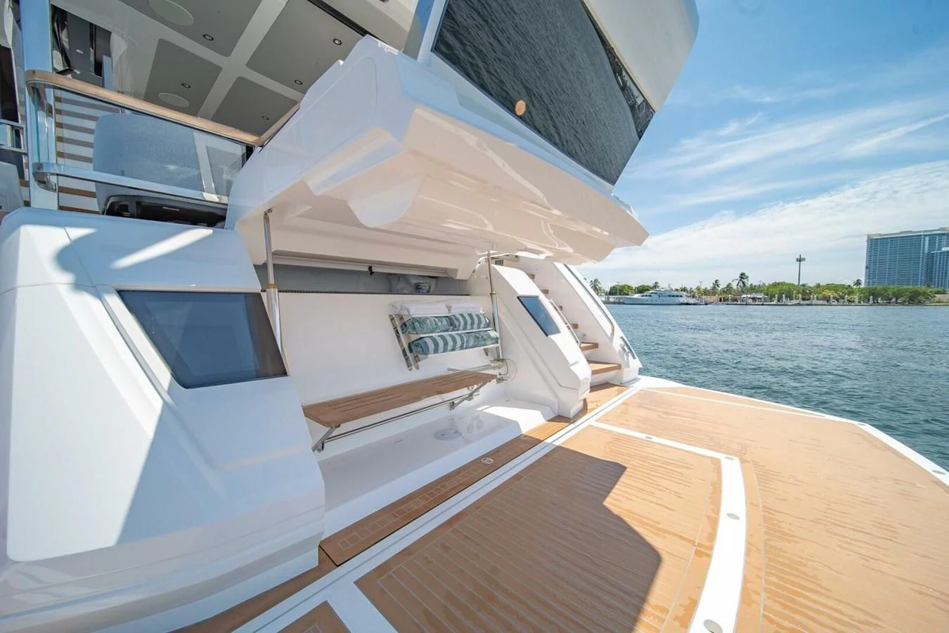 a boat on a deck aboard 76 YACHT Yacht for Sale