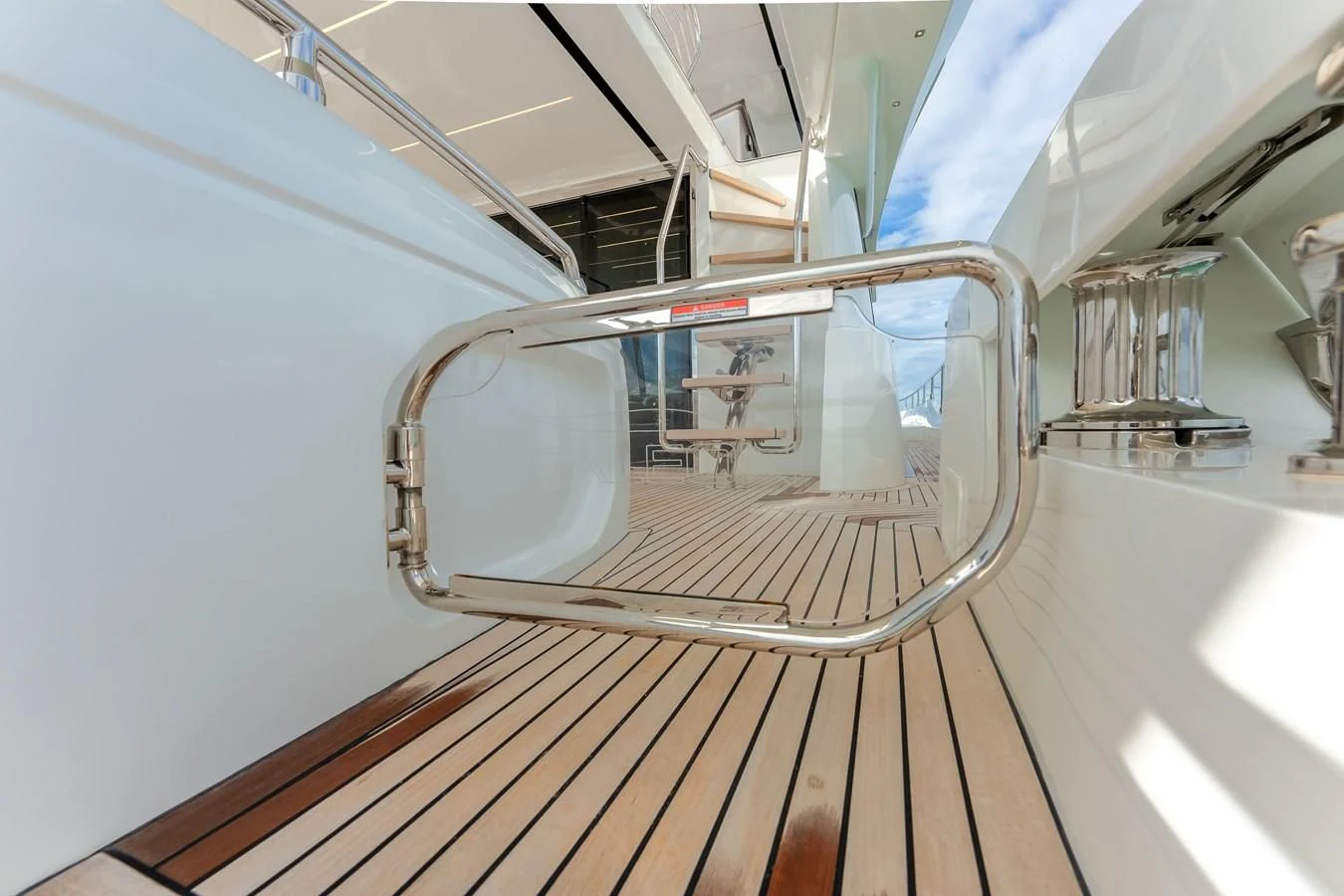 a metal frame on a metal frame aboard 76 YACHT Yacht for Sale