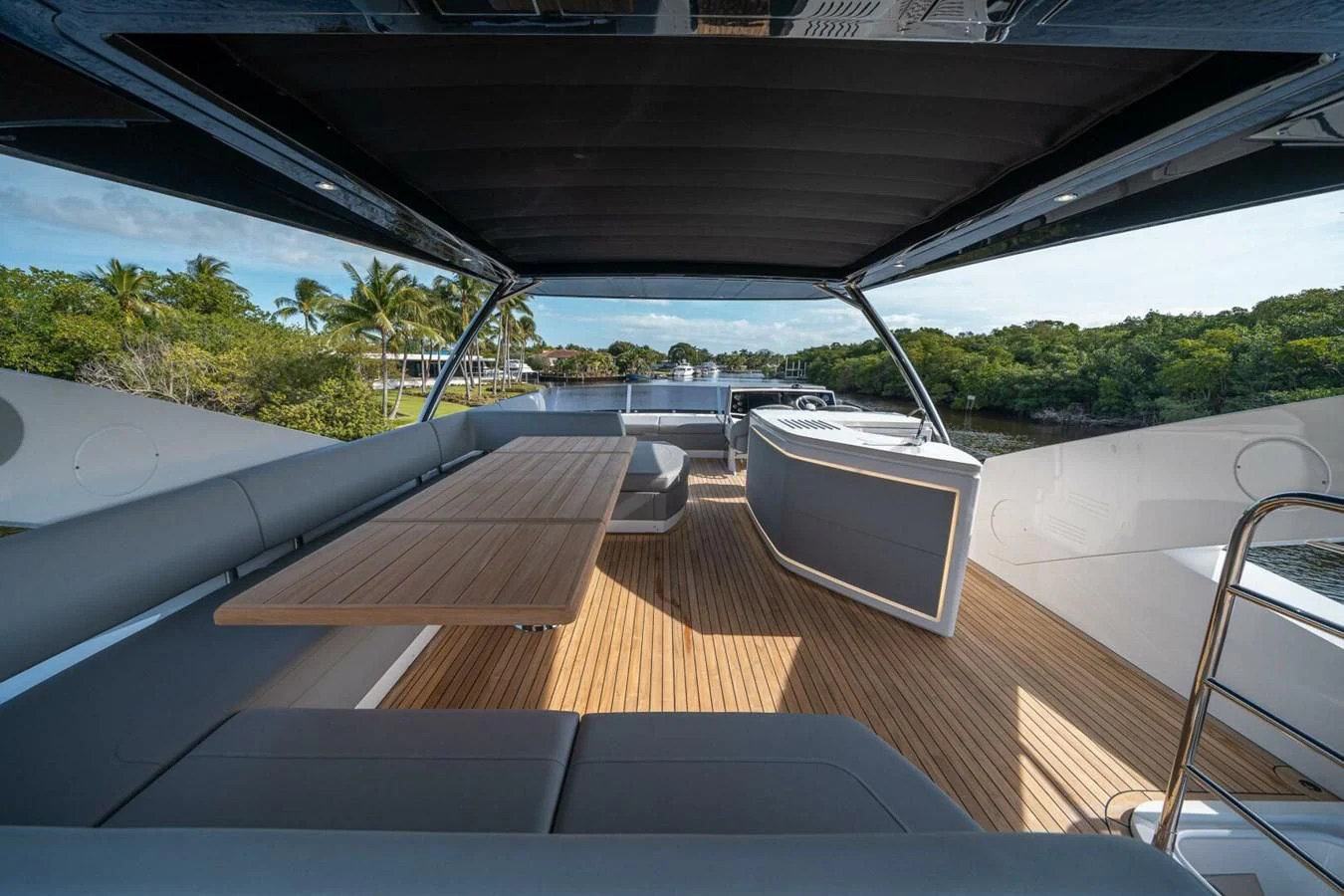 a boat on a deck aboard 76 YACHT Yacht for Sale