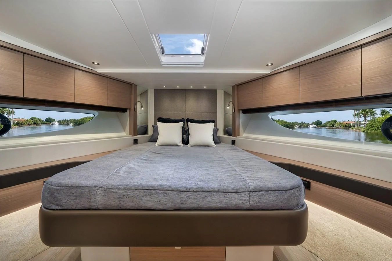 a large bed in a room aboard 76 YACHT Yacht for Sale