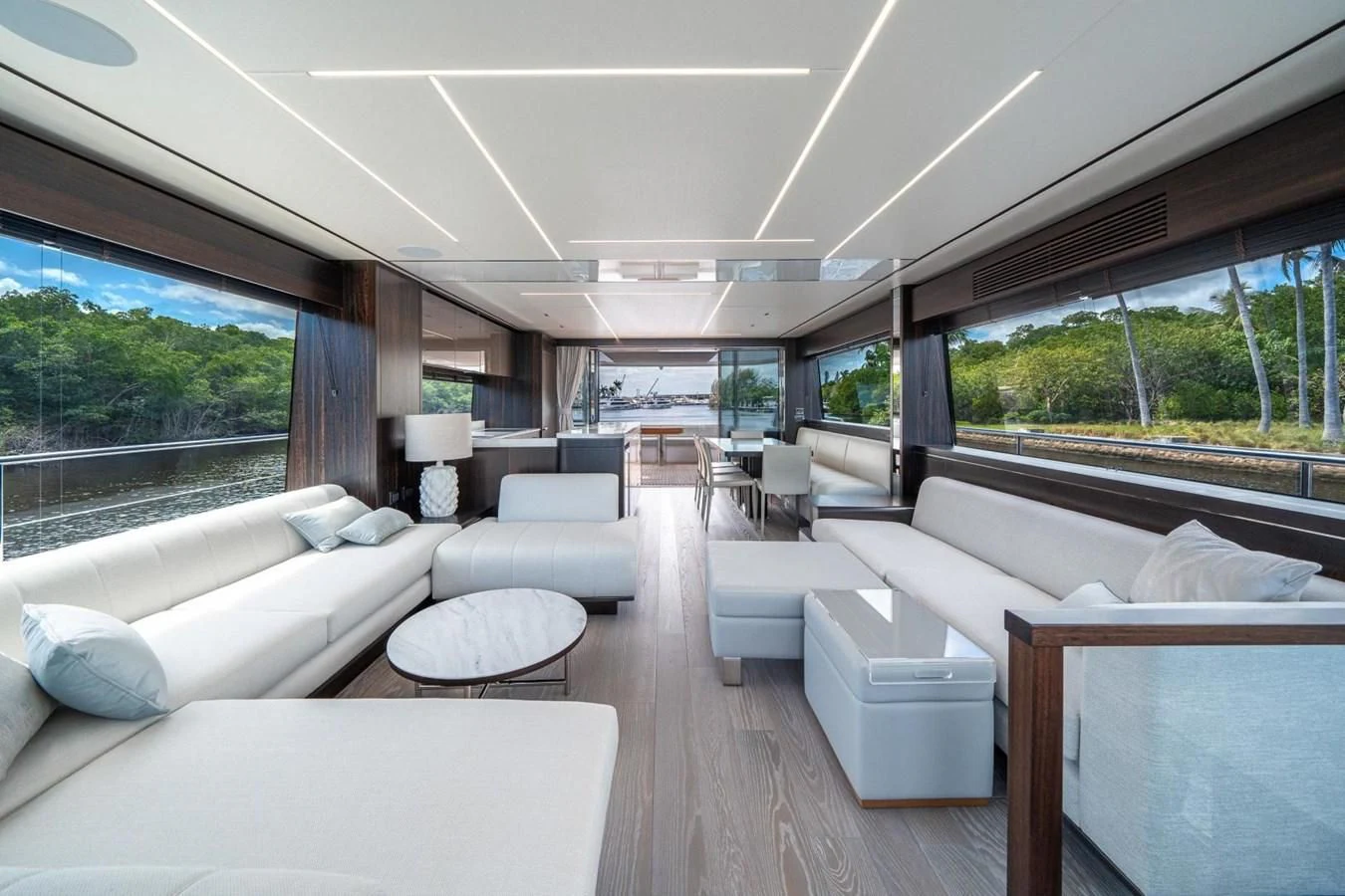 a room with couches and a table aboard 76 YACHT Yacht for Sale