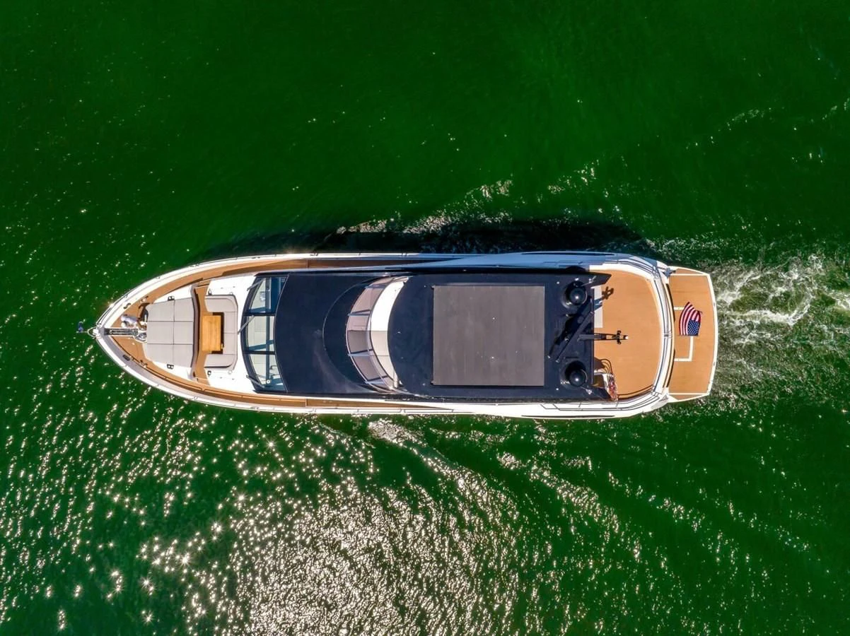 a high angle view of a boat aboard 76 YACHT Yacht for Sale
