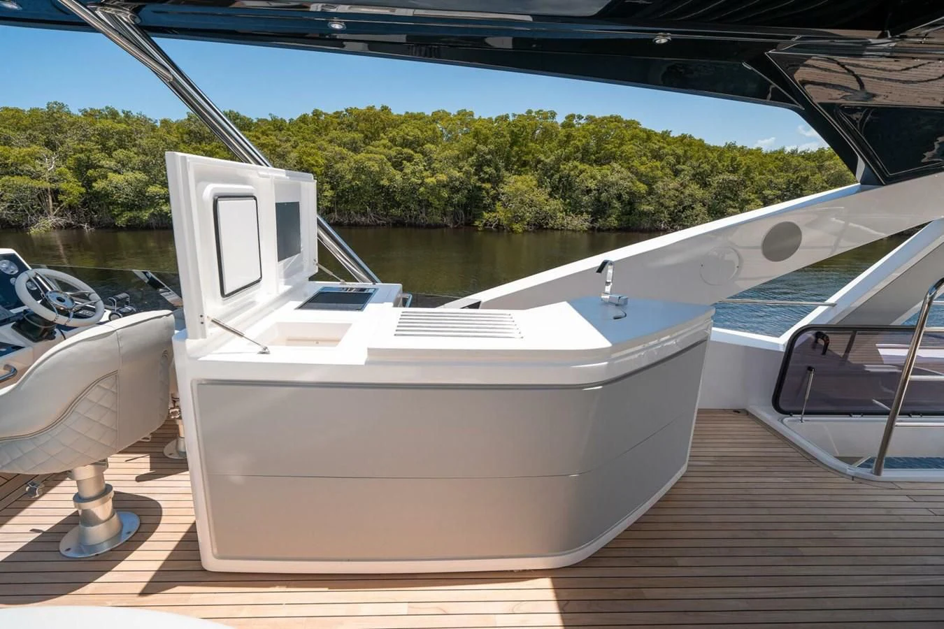 a boat on a dock aboard 76 YACHT Yacht for Sale