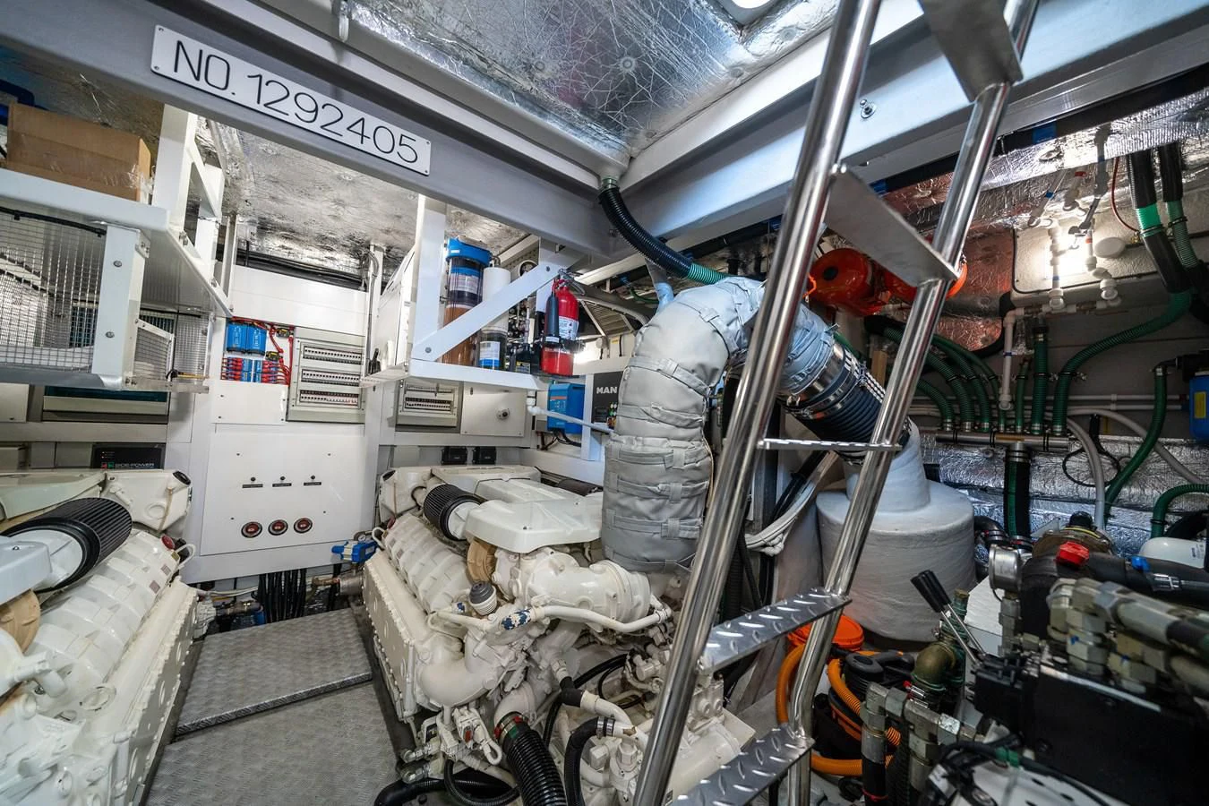 a room with machinery aboard 76 YACHT Yacht for Sale
