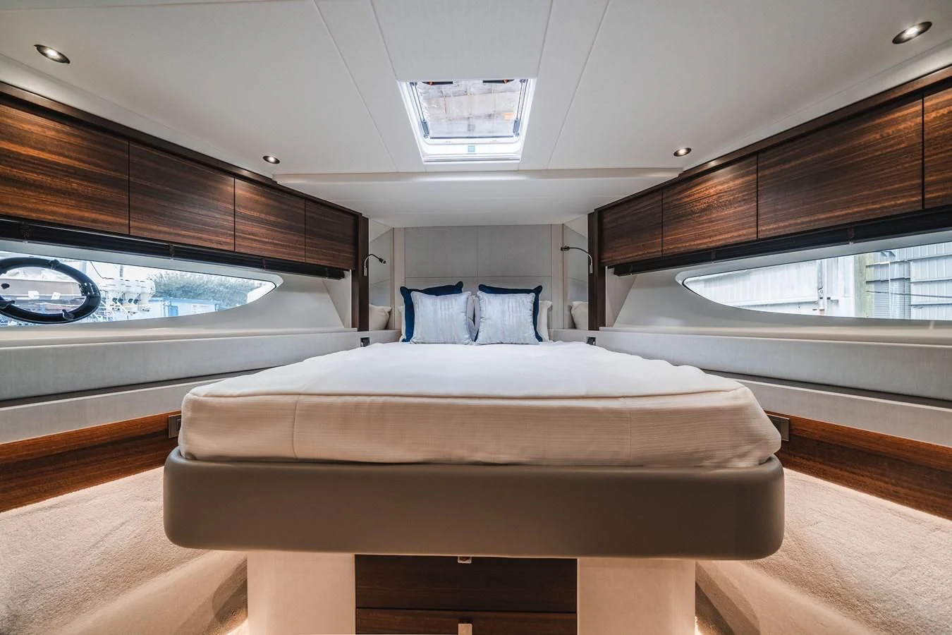 a large bed in a room aboard 76 YACHT Yacht for Sale