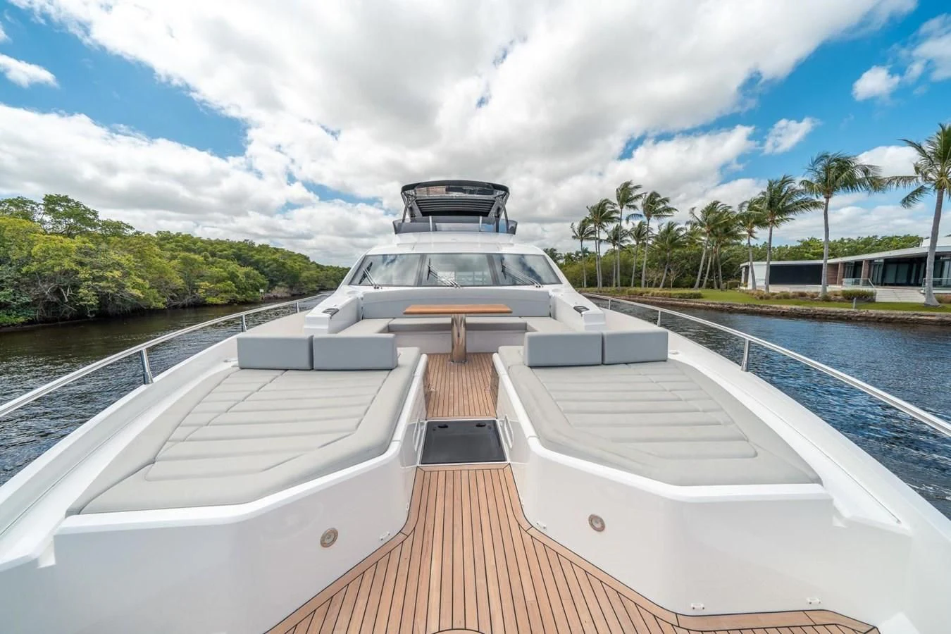 a car driving on a road aboard 76 YACHT Yacht for Sale