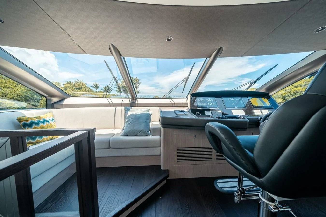 inside of a car aboard 76 YACHT Yacht for Sale