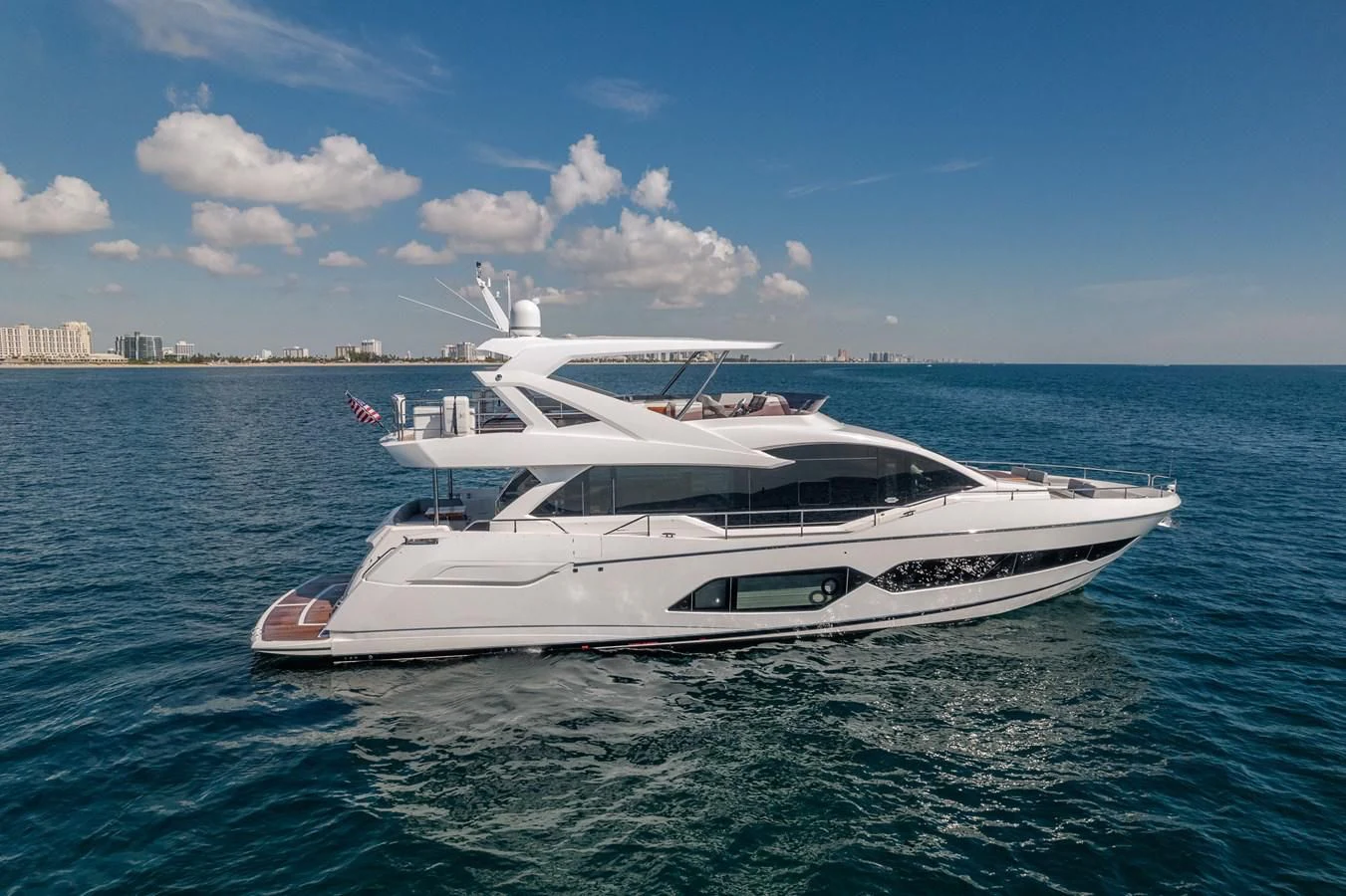 a white yacht on the water aboard 76 YACHT Yacht for Sale