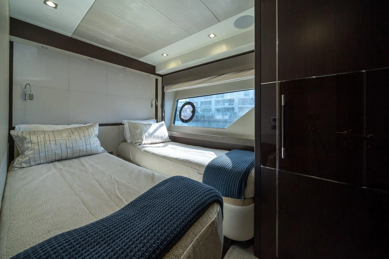 a couple of beds in a room aboard 76 YACHT Yacht for Sale