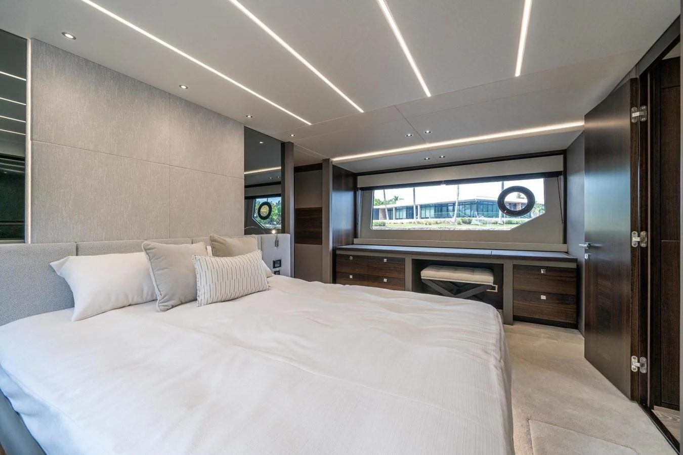 a bed in a room aboard 76 YACHT Yacht for Sale