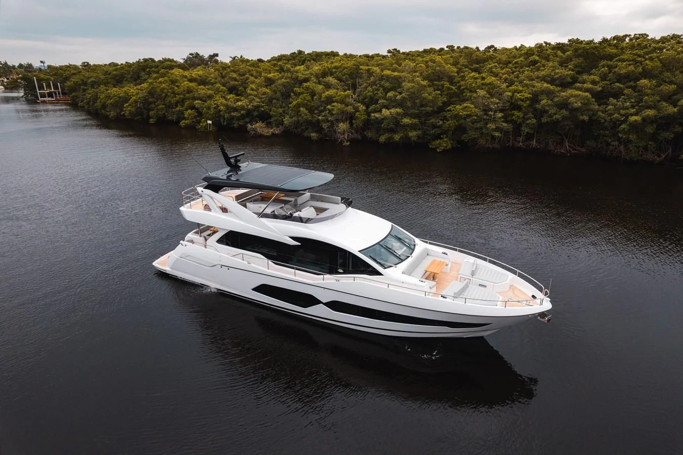 a white boat in the water aboard 76 YACHT Yacht for Sale