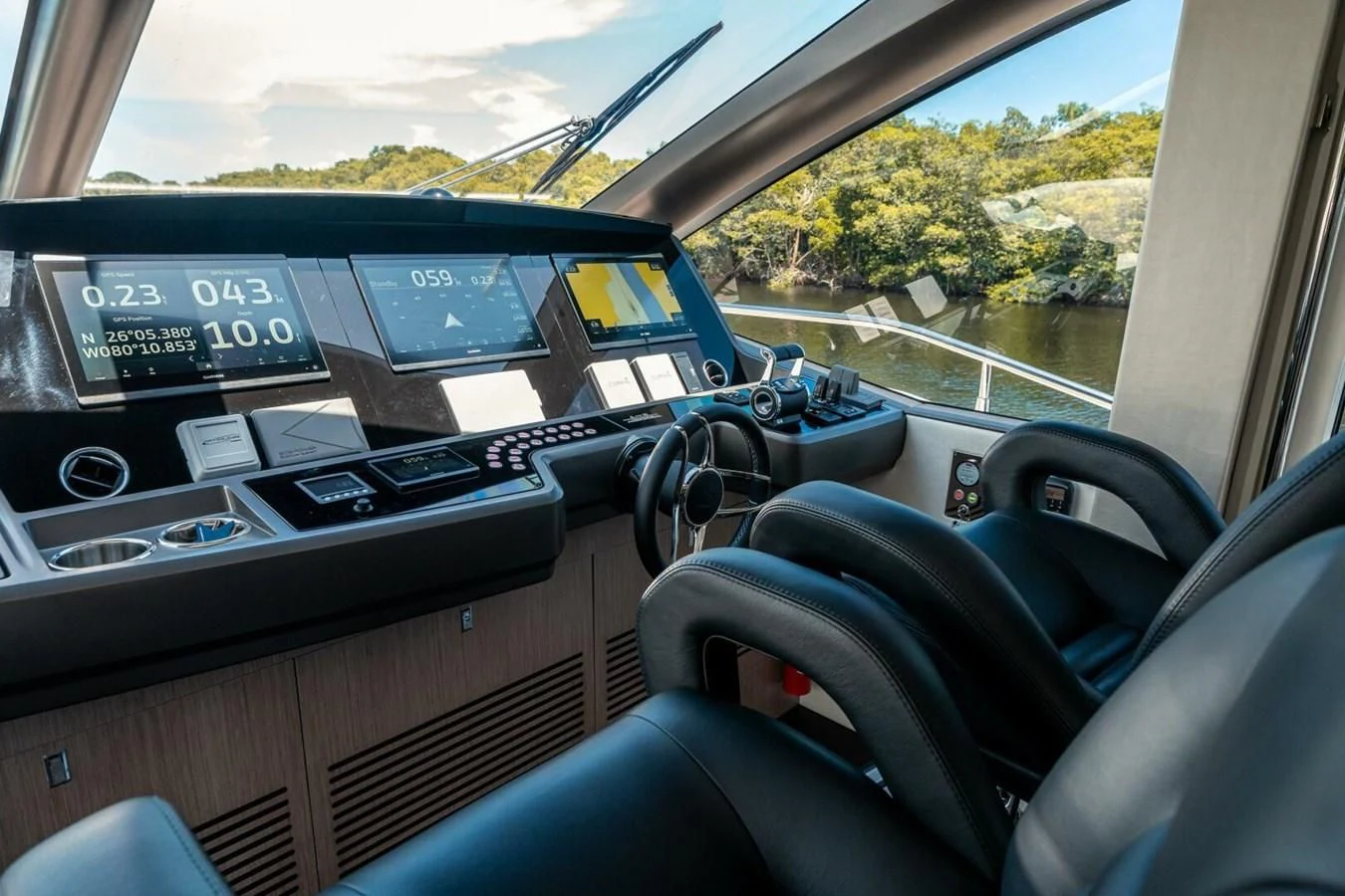 inside of a car aboard 76 YACHT Yacht for Sale