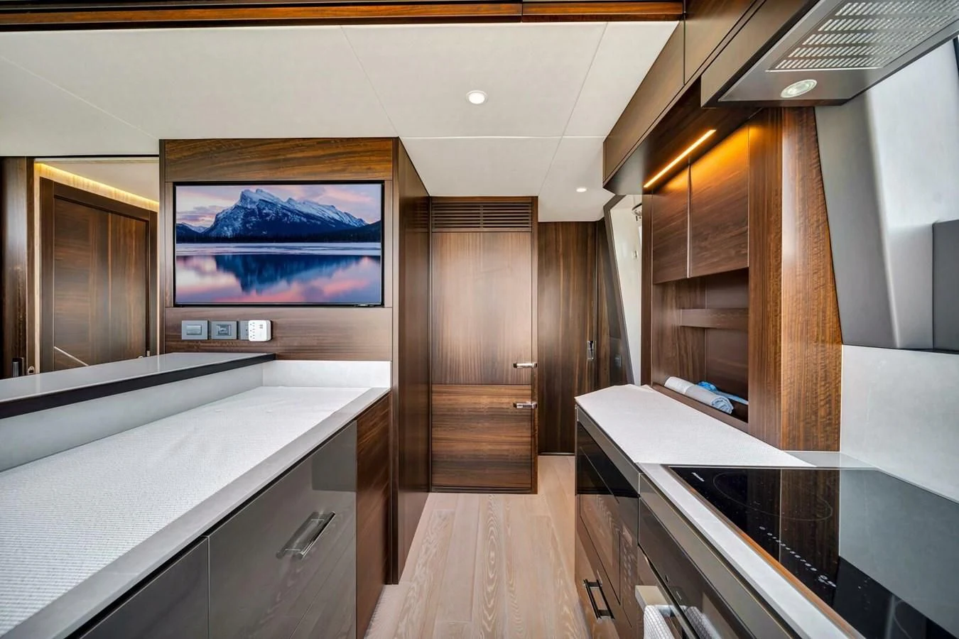 a room with a large tv aboard 76 YACHT Yacht for Sale