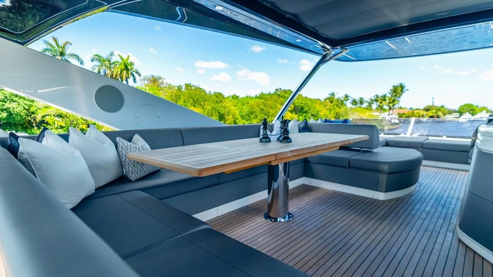 a table on a boat aboard 76 YACHT Yacht for Sale