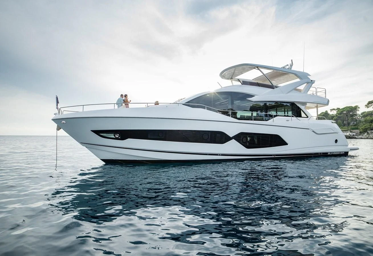 a white yacht on the water aboard 76 YACHT Yacht for Sale