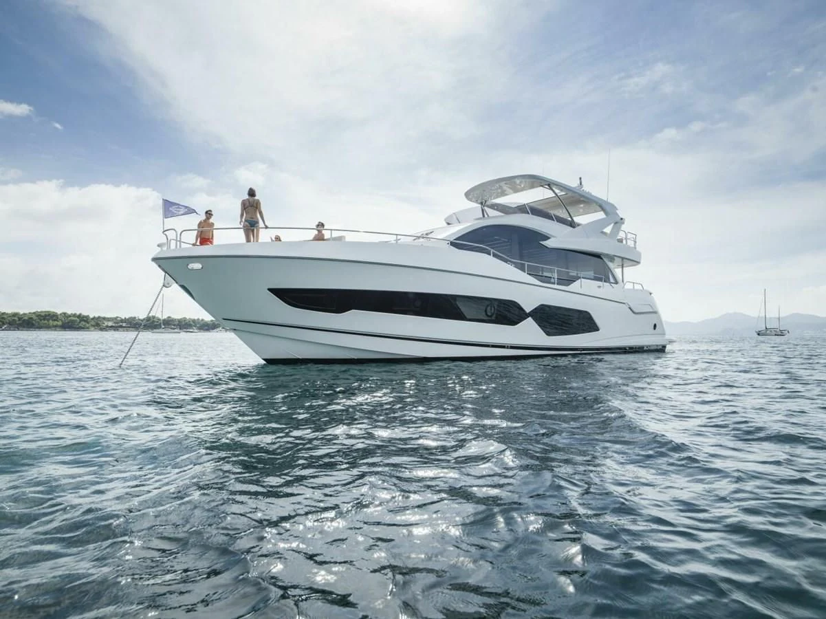 a white yacht on the water aboard 76 YACHT Yacht for Sale