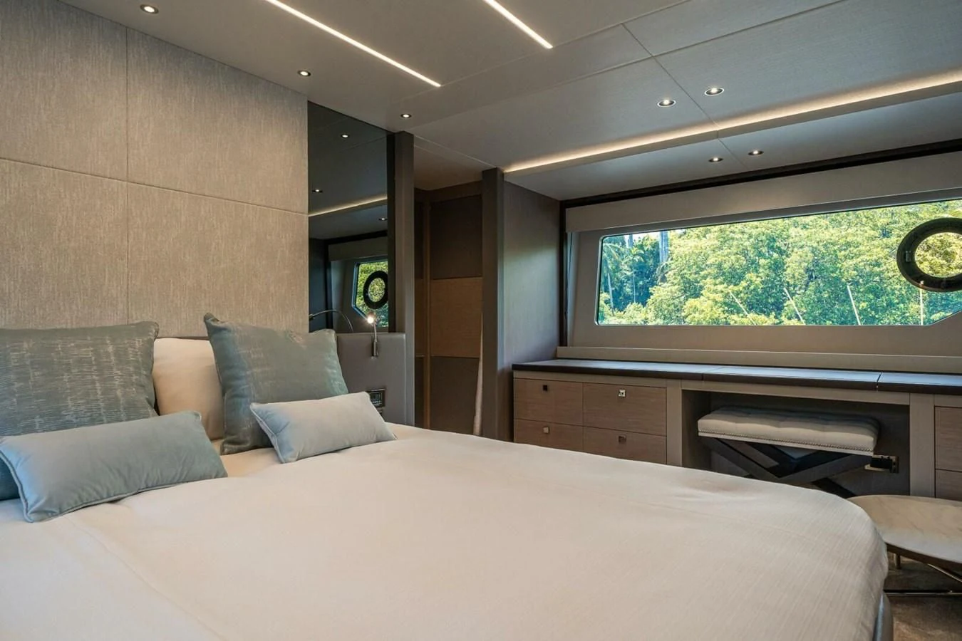a bed in a room aboard 76 YACHT Yacht for Sale