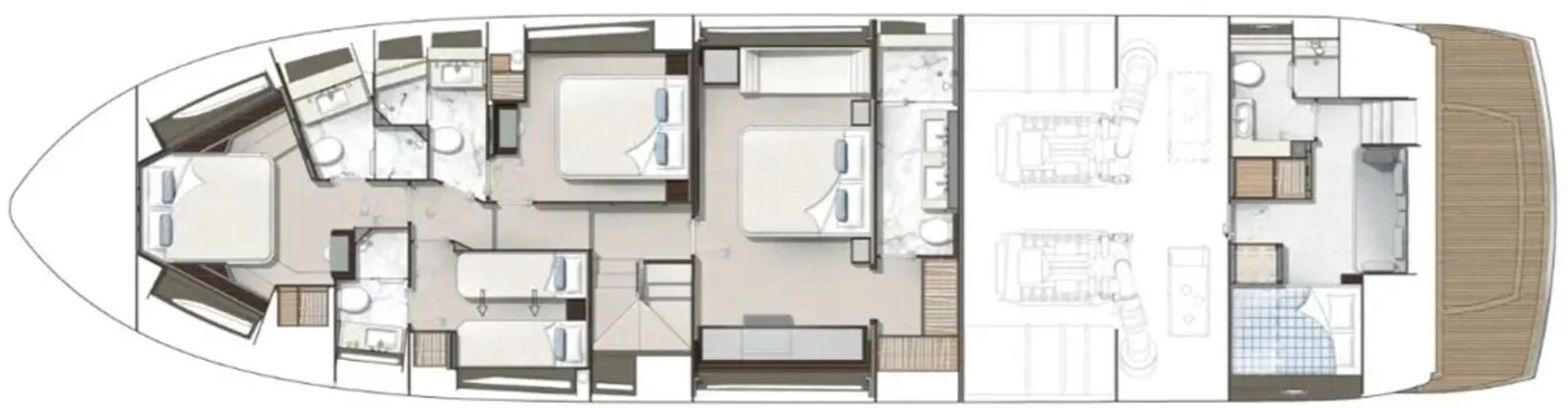 diagram, engineering drawing aboard 76 YACHT Yacht for Sale