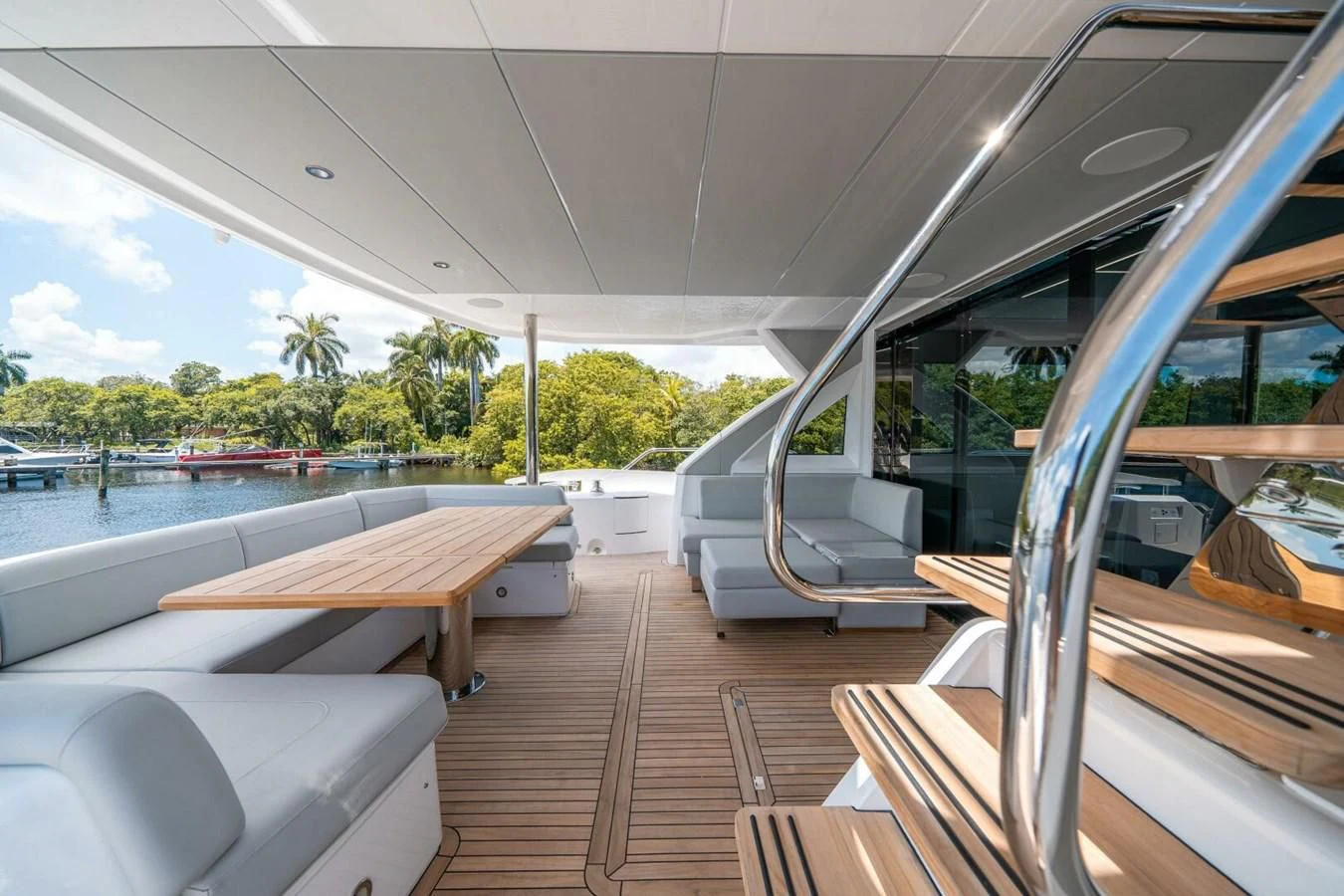 a boat on a deck aboard 76 YACHT Yacht for Sale
