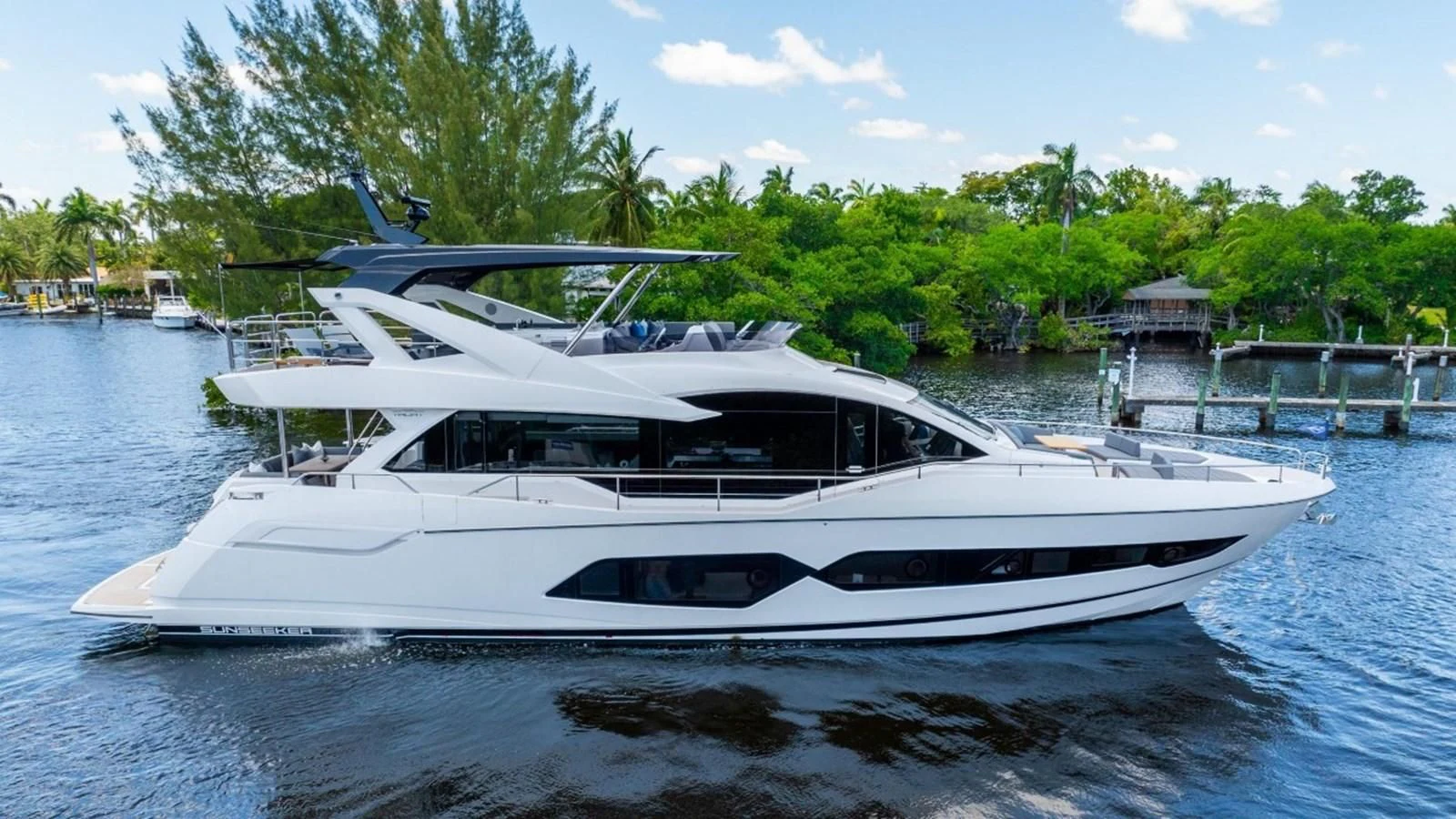 a white yacht on the water aboard 76 YACHT Yacht for Sale
