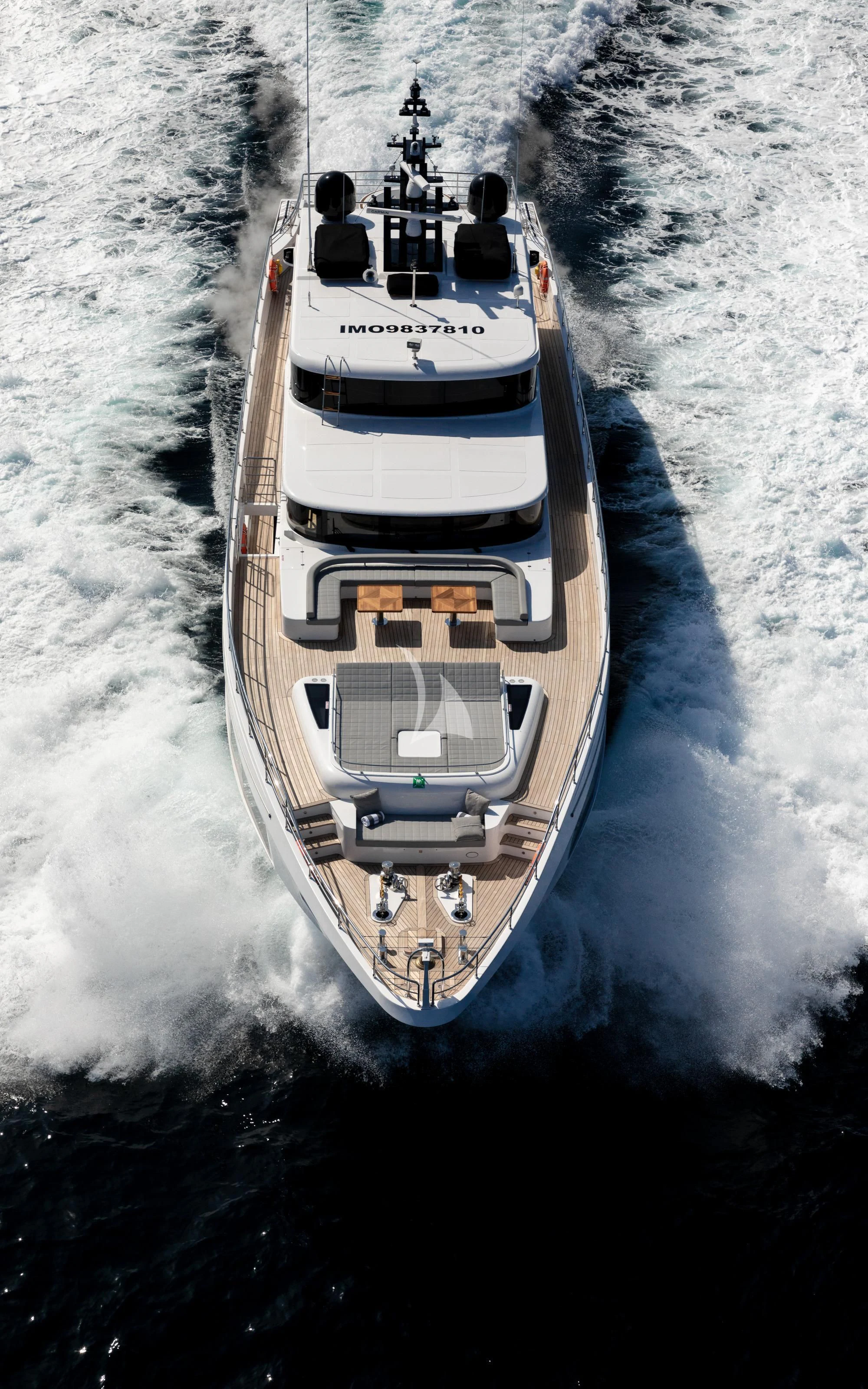 a ship in the water aboard ONEWORLD Yacht for Sale