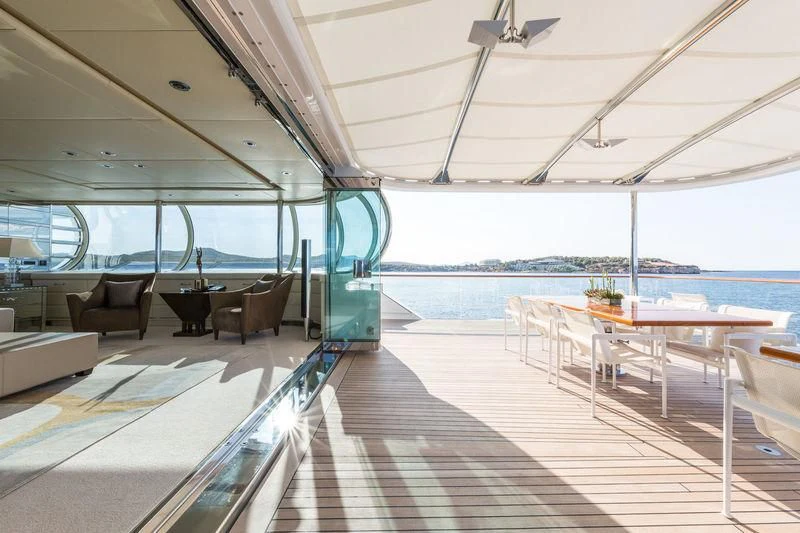 a boat on the water aboard ZEUS Yacht for Sale