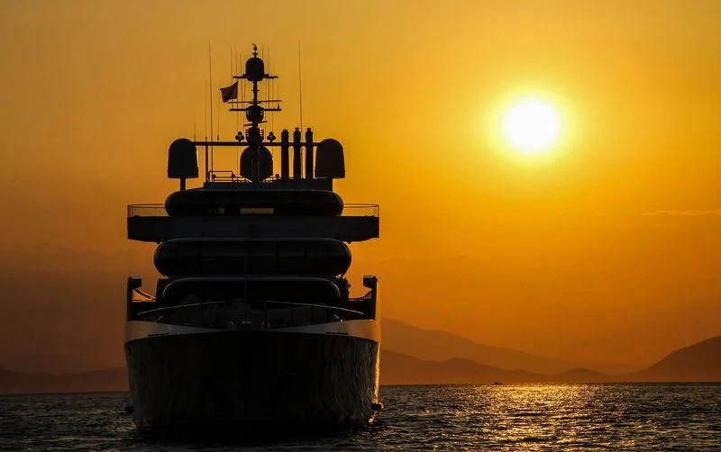 a submarine in the water aboard ZEUS Yacht for Sale