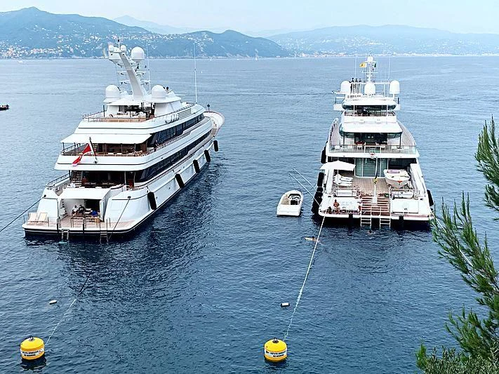 a group of boats in the water aboard ZEUS Yacht for Sale