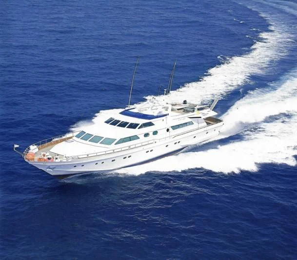 a ship in the water aboard SOMETHING WILD Yacht for Sale