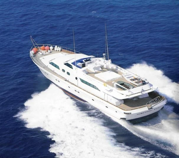 a ship on the water aboard SOMETHING WILD Yacht for Sale