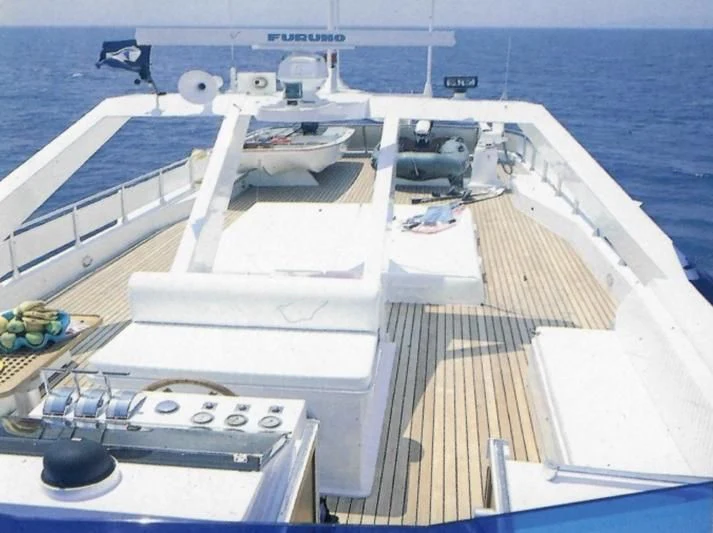 a boat on the water aboard SOMETHING WILD Yacht for Sale
