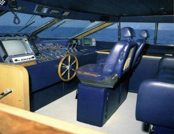 the cockpit of a plane aboard SOMETHING WILD Yacht for Sale