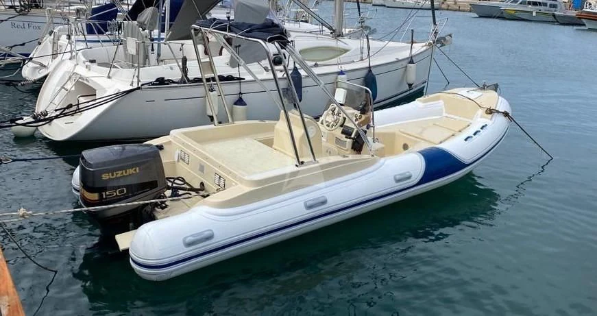 a boat on the water aboard BEYOND Yacht for Charter