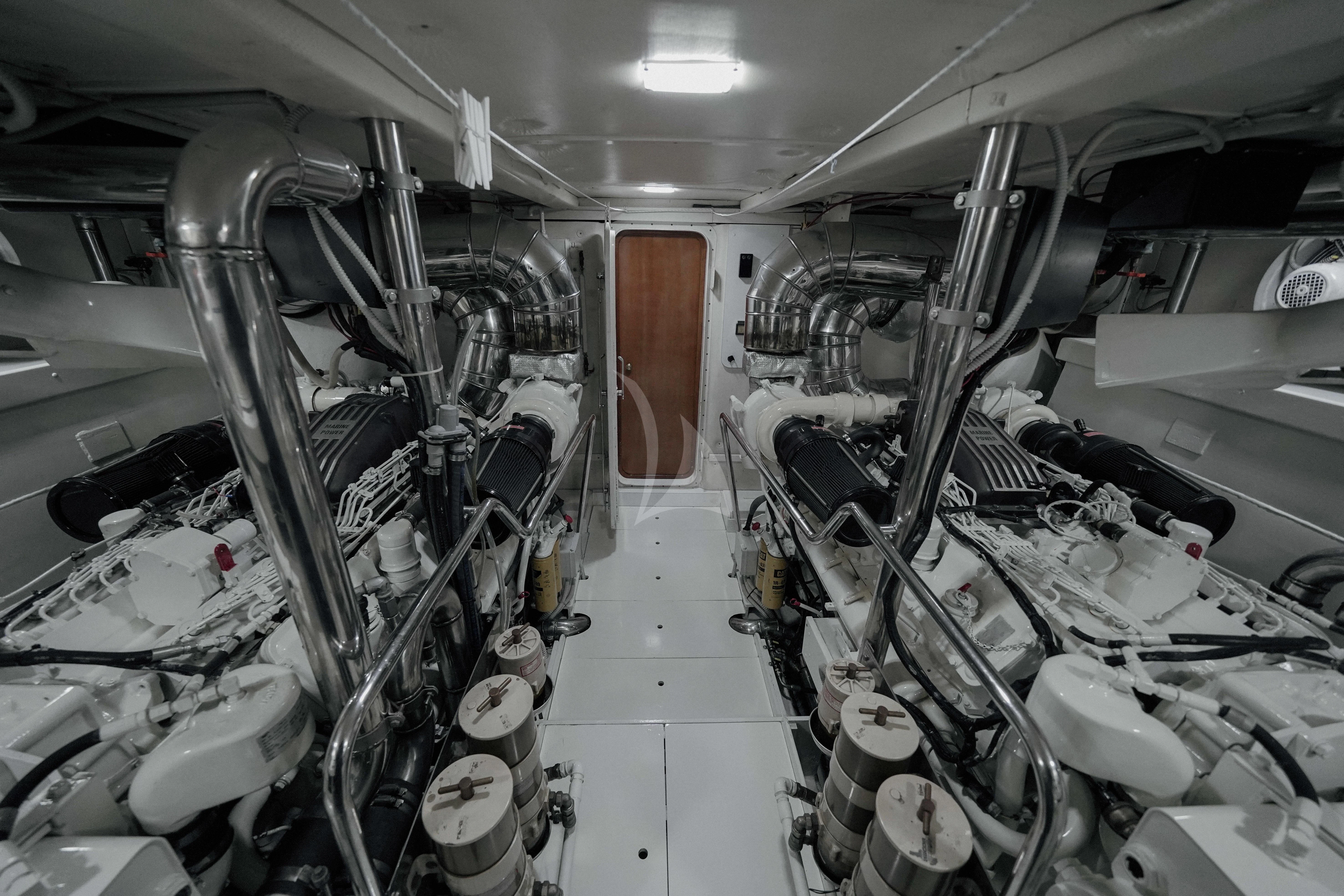 a room full of cars aboard BEYOND Yacht for Charter