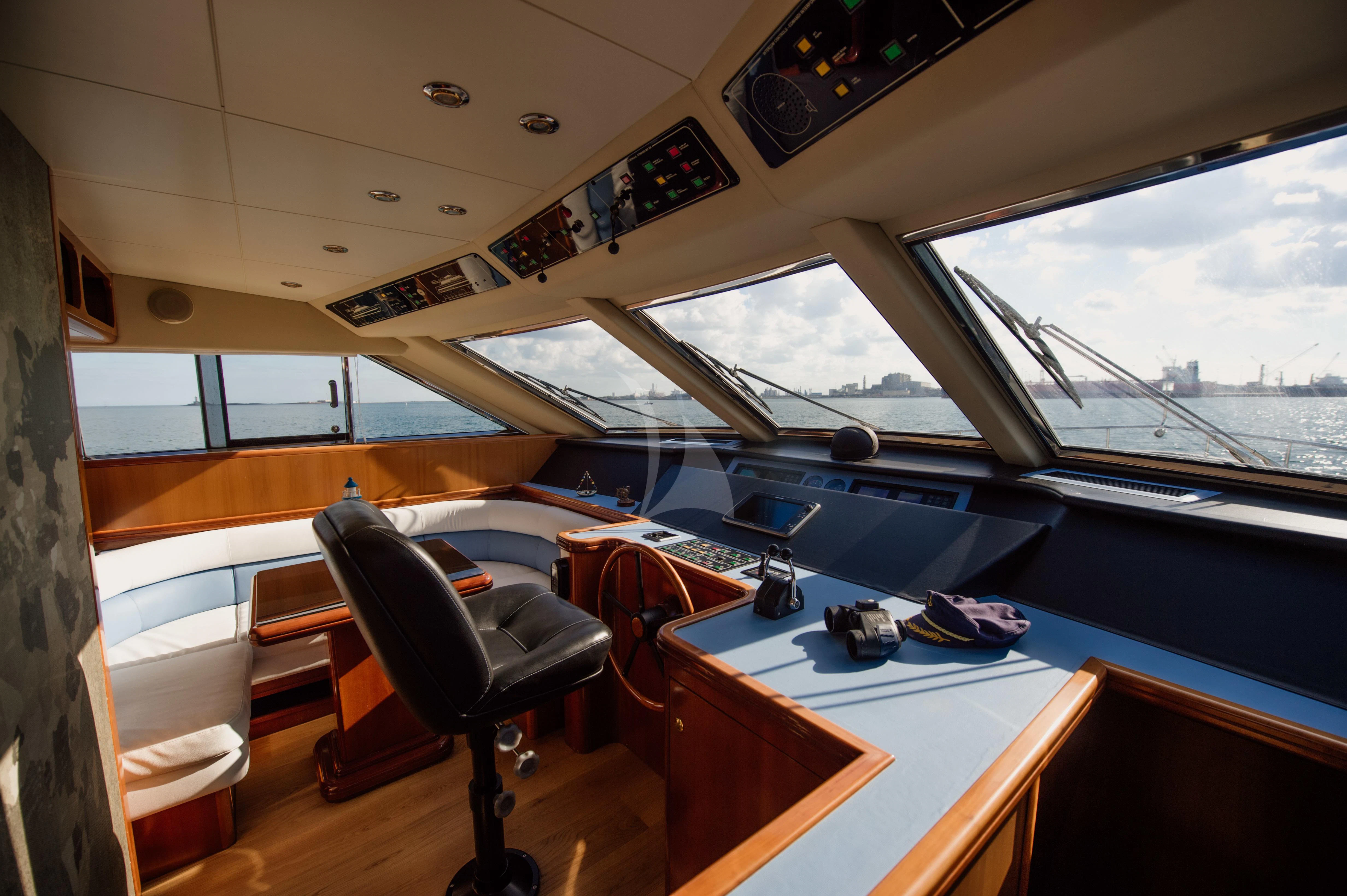 inside of a plane aboard BEYOND Yacht for Charter