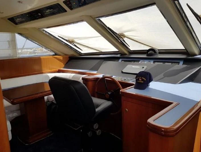 inside of a bus aboard BEYOND Yacht for Charter