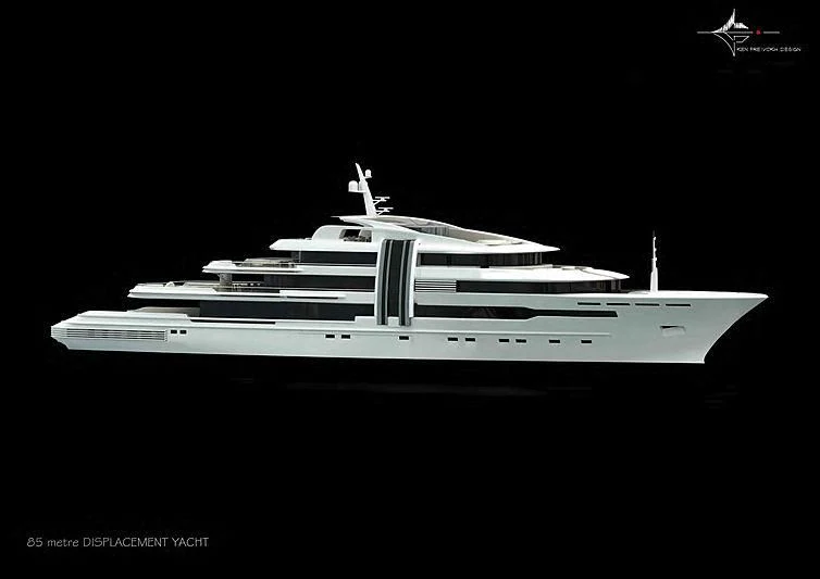 a black and white photo of a ship in the water aboard MARCO YACHTS 231 Yacht for Sale