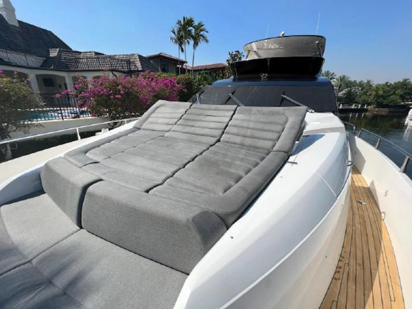 a boat with a grill on it aboard RAPALLO V Yacht for Sale