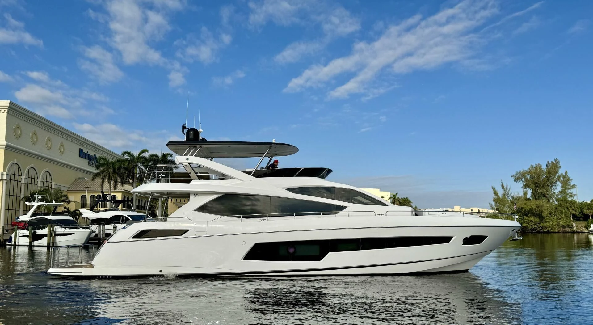 a white yacht in a body of water aboard RAPALLO V Yacht for Sale