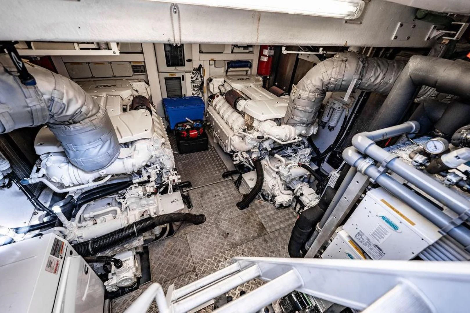 a machine with a large metal object aboard RAPALLO V Yacht for Sale