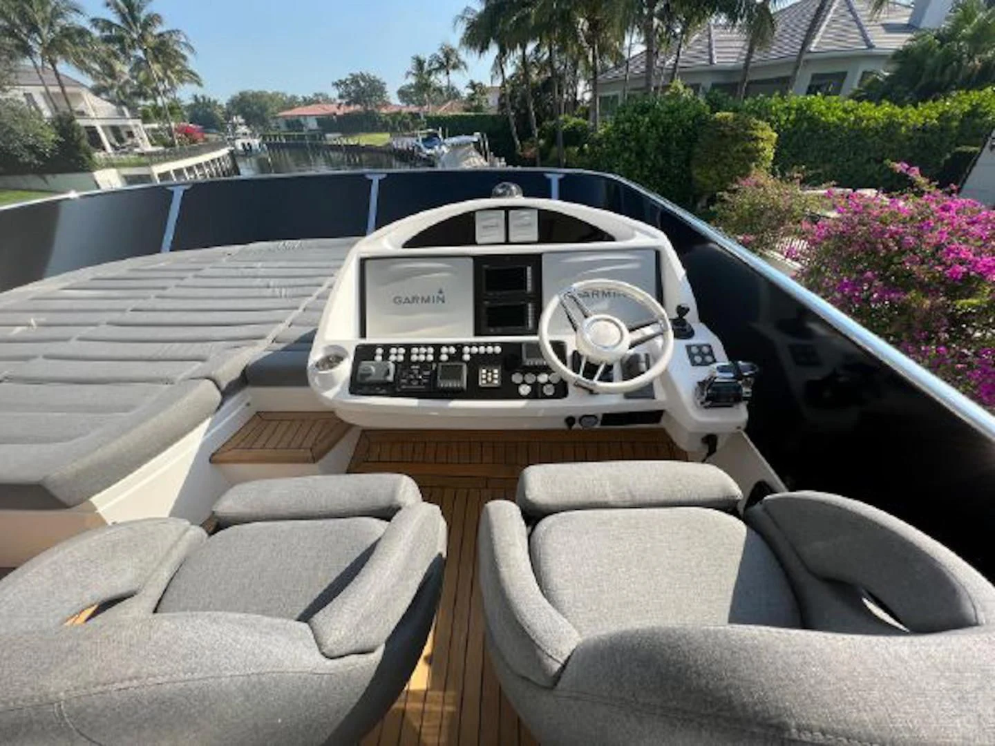 a car with a screen on the dashboard aboard RAPALLO V Yacht for Sale