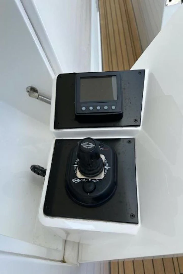 a white rectangular object with a black object on it aboard RAPALLO V Yacht for Sale
