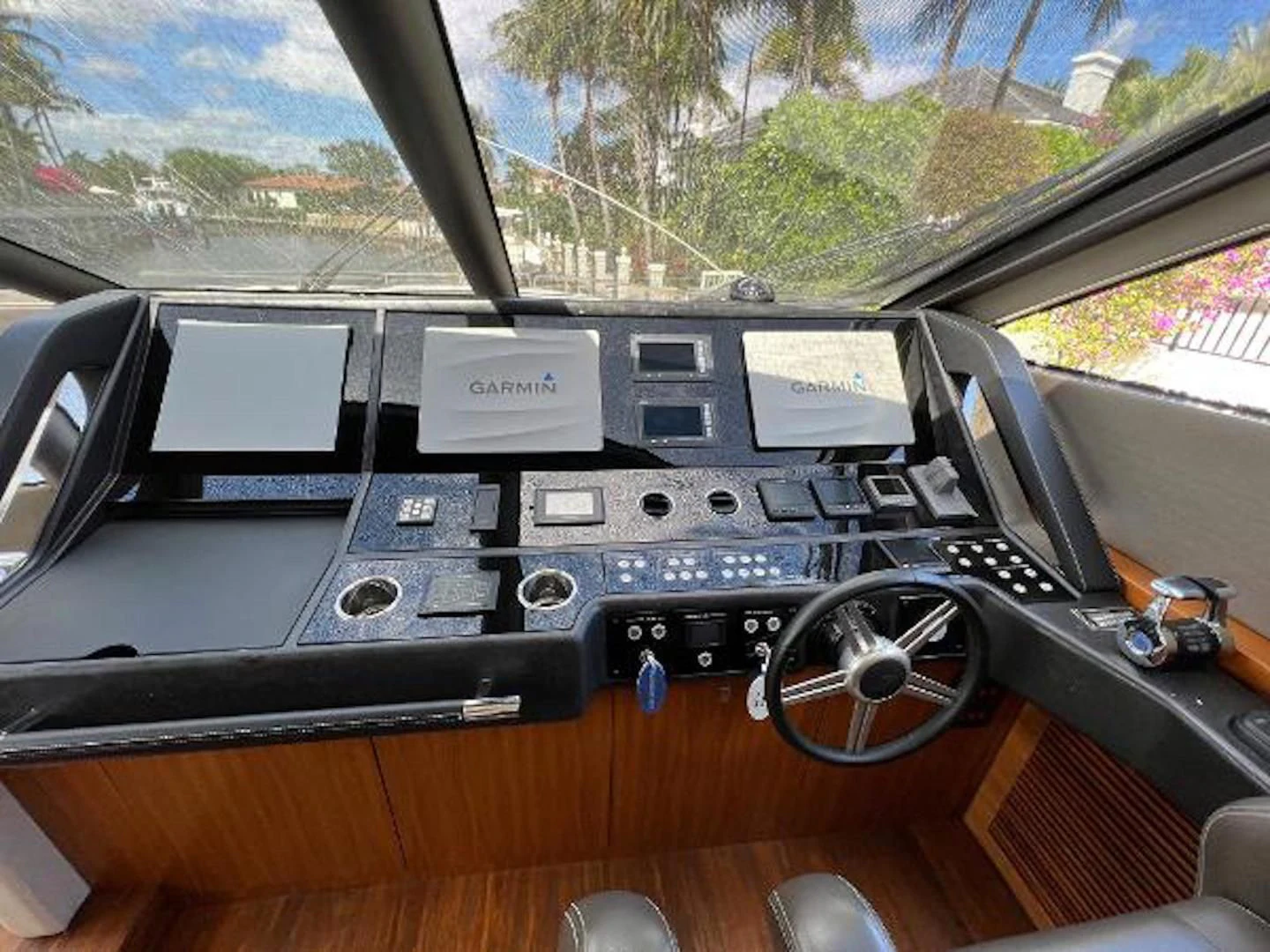 inside of a car aboard RAPALLO V Yacht for Sale